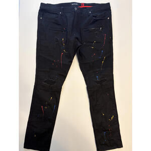 Makobi Men's Super Sauce Biker Jeans (Size 44x34)